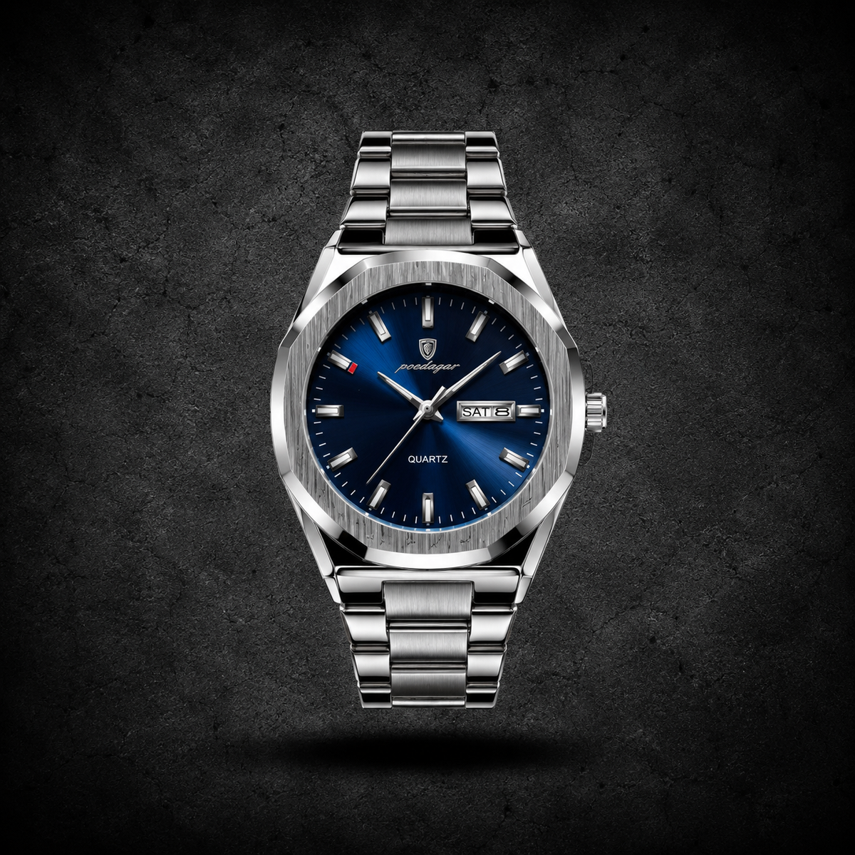Reloj Poedagar Royal Blue & Silver