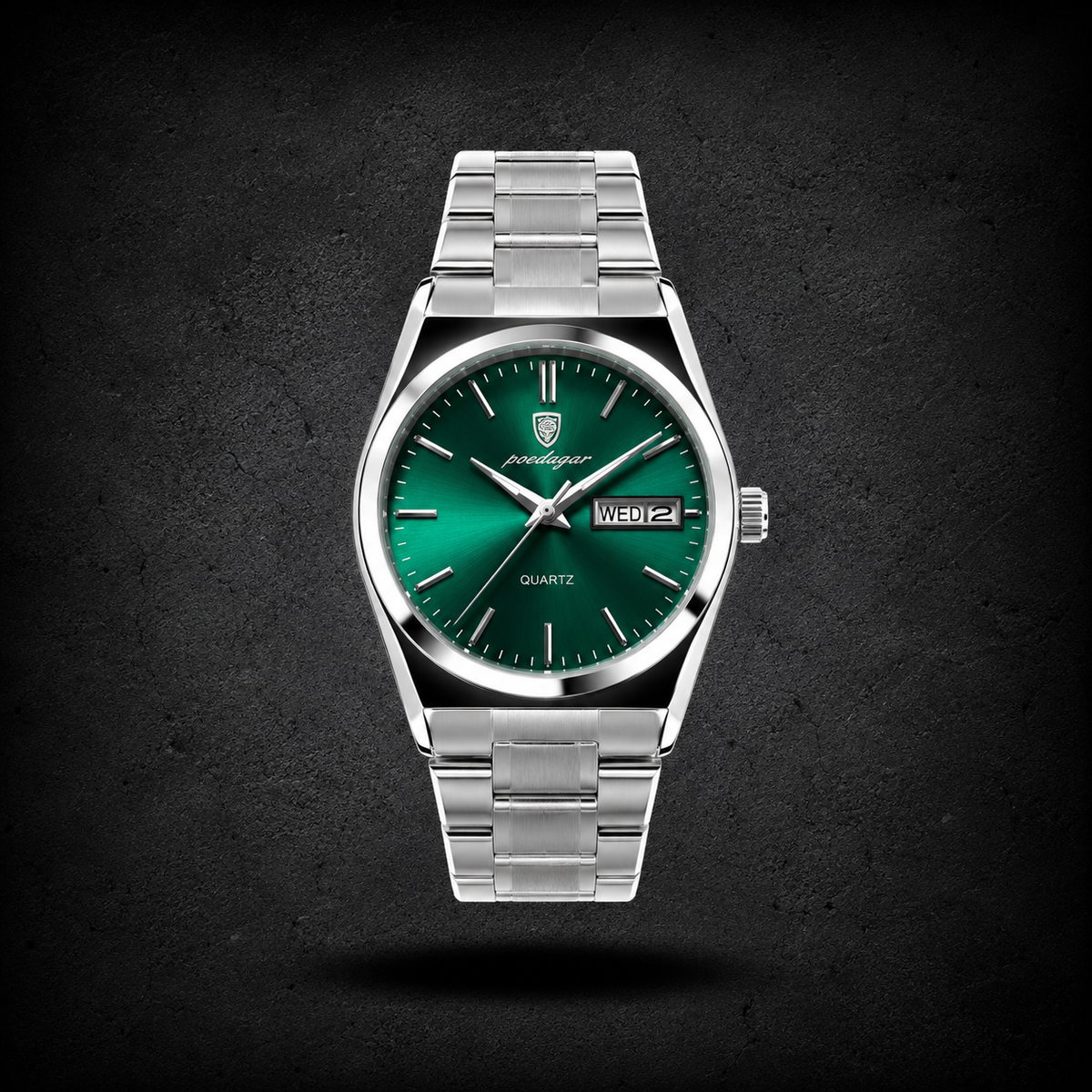 Reloj Poedagar Emerald Silver
