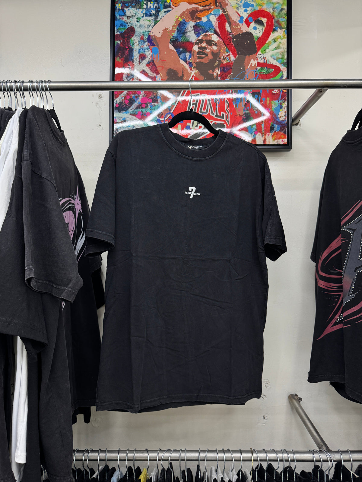 Playera Planet 7 Deslavada Oversize