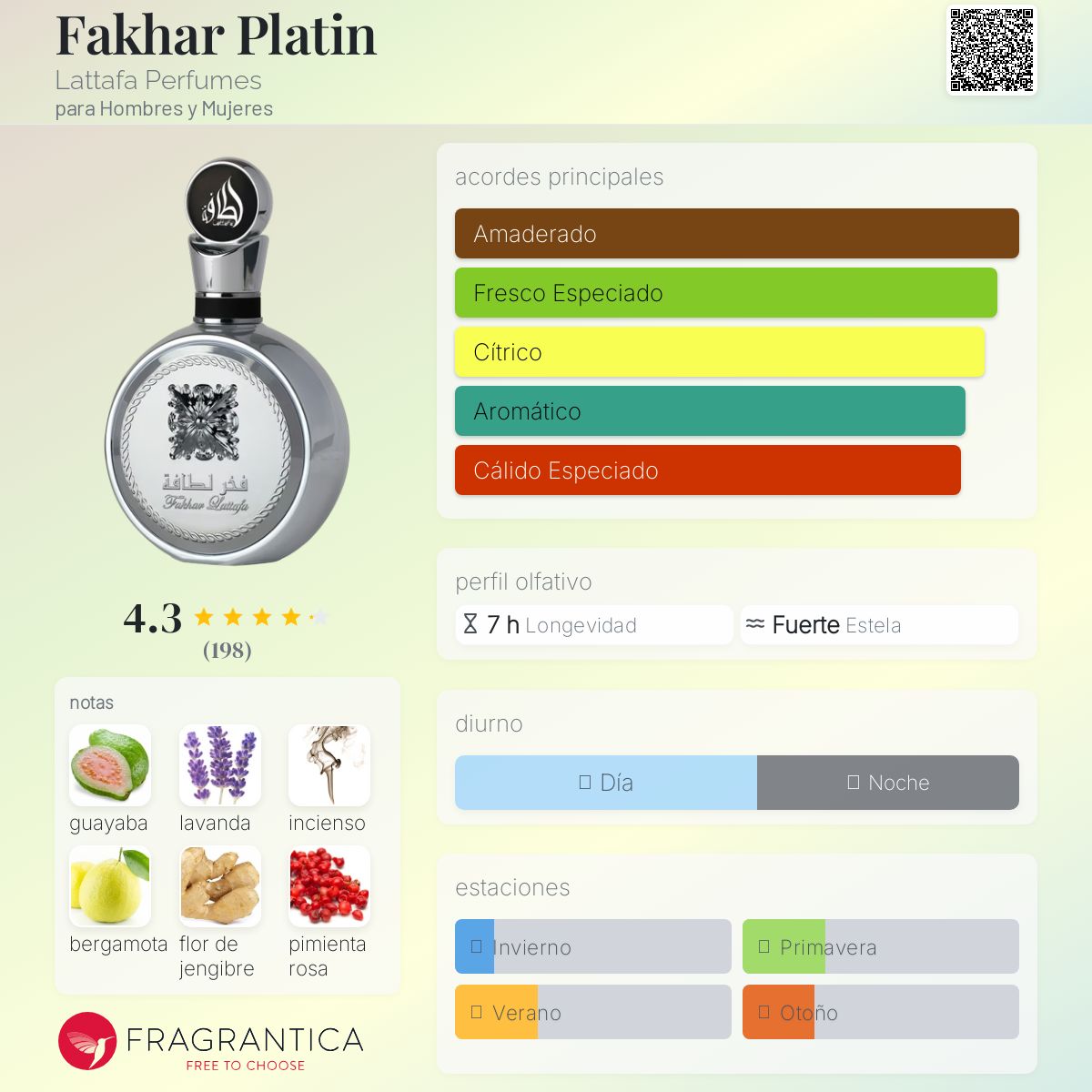 PERFUME LATTAFA "FAKHAR PLATIN" 100ml