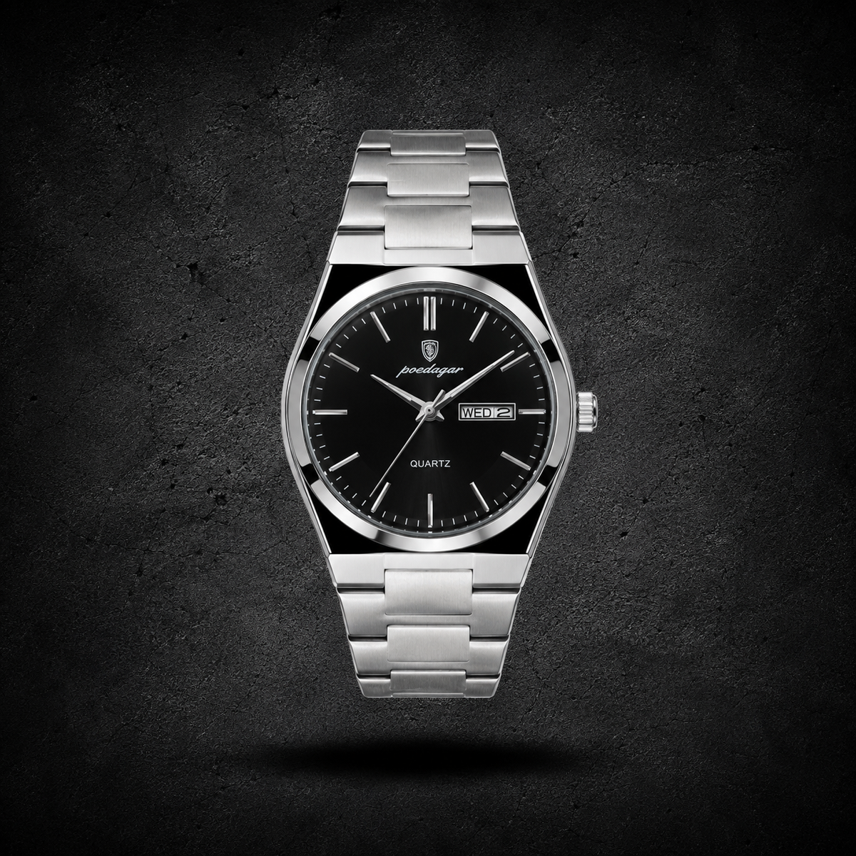 Reloj Poedagar Classic Black & Silver