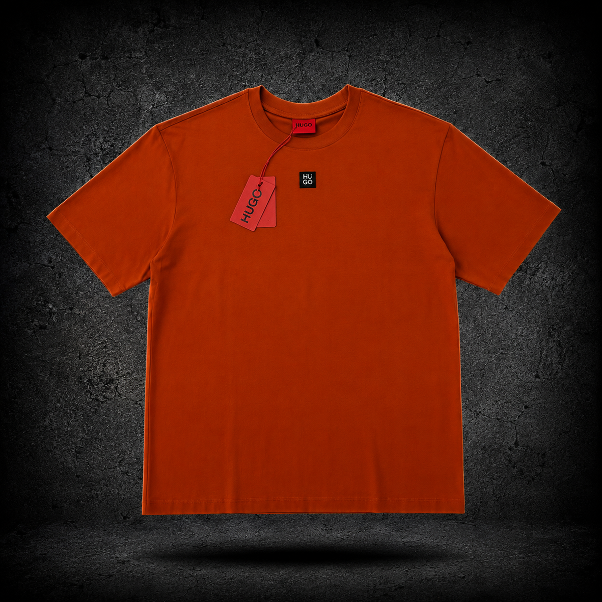 HUGO Logo Patch Tee – Orange