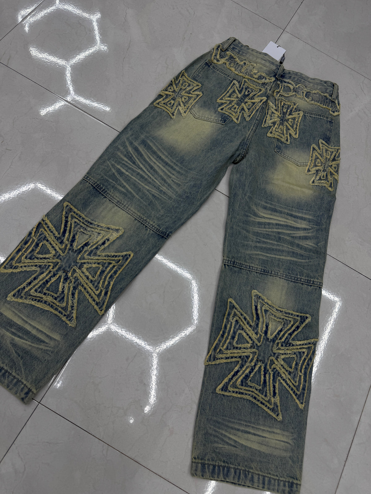 Pantalón Valley Dreams Iron Cross – Vintage Blue