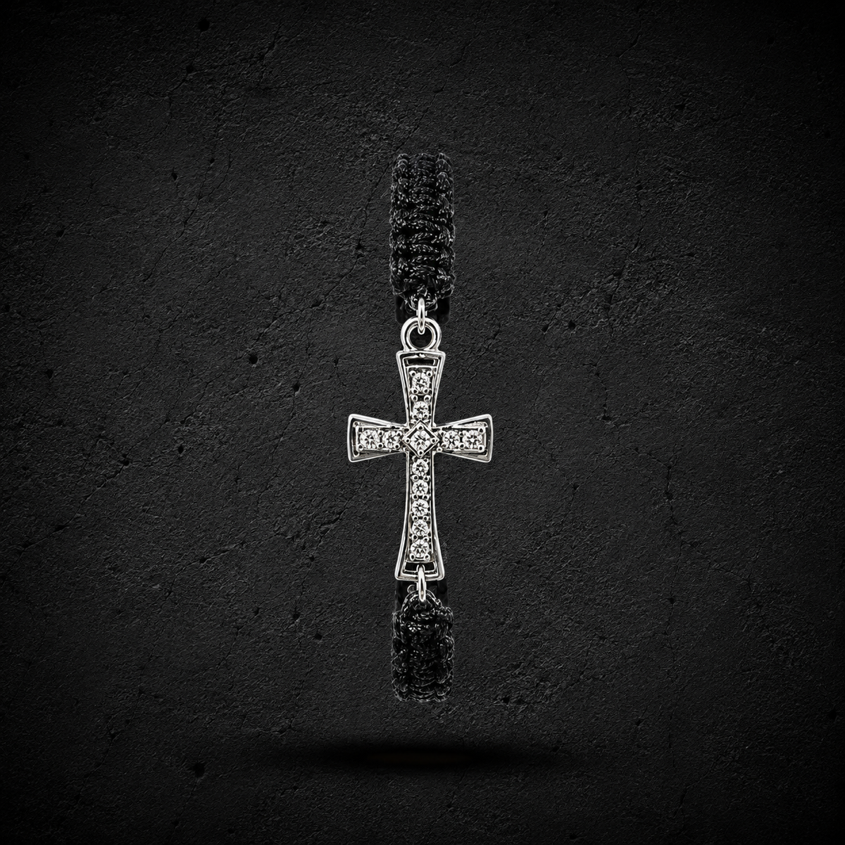 Pulsera Cross Silver Black