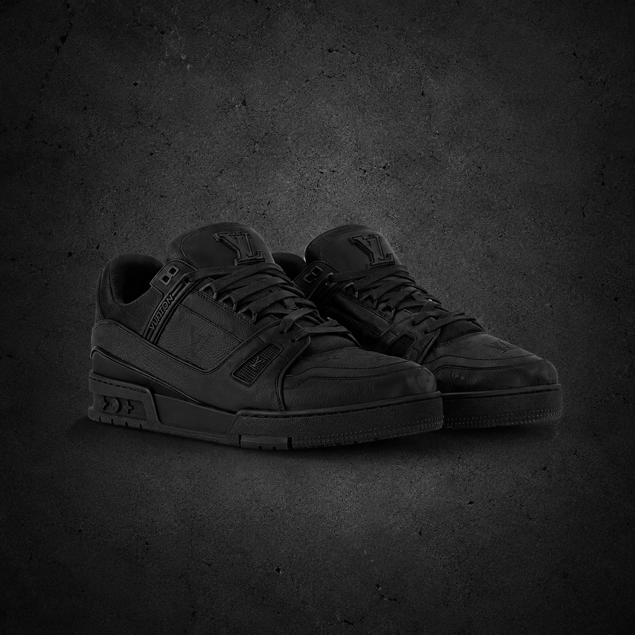 Tenis LV Trainer Denim Noir
