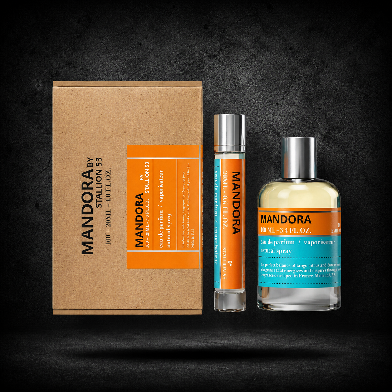 PERFUME Mandora by Stallion 53 EDP 100 ml + Travel Spray 20 ml
