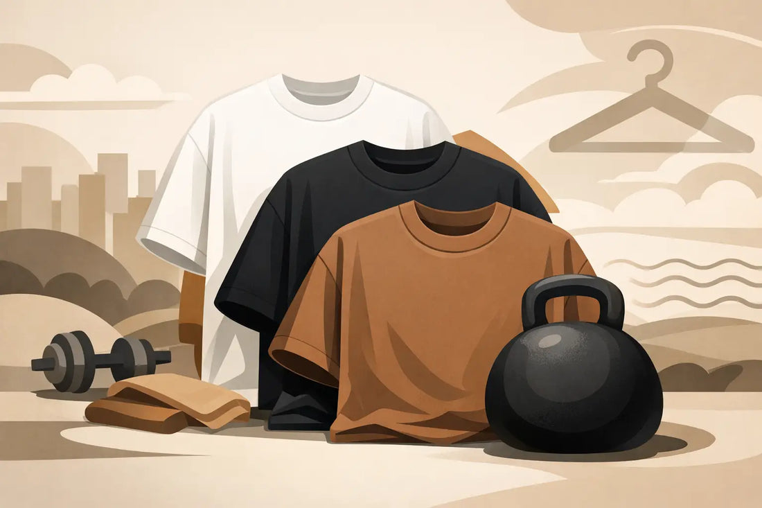 Playeras oversize de tela gruesa que sí pesan