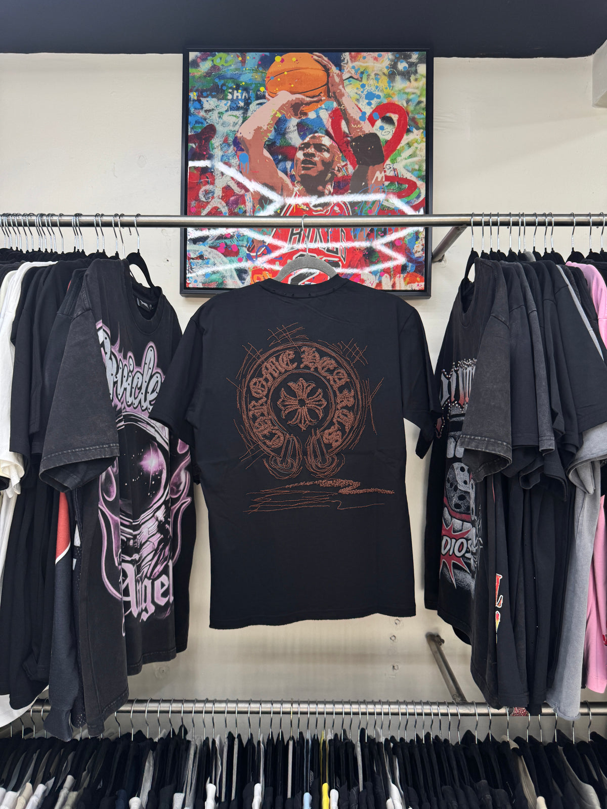 Chrome Hearts Bronze Cross Black Tee