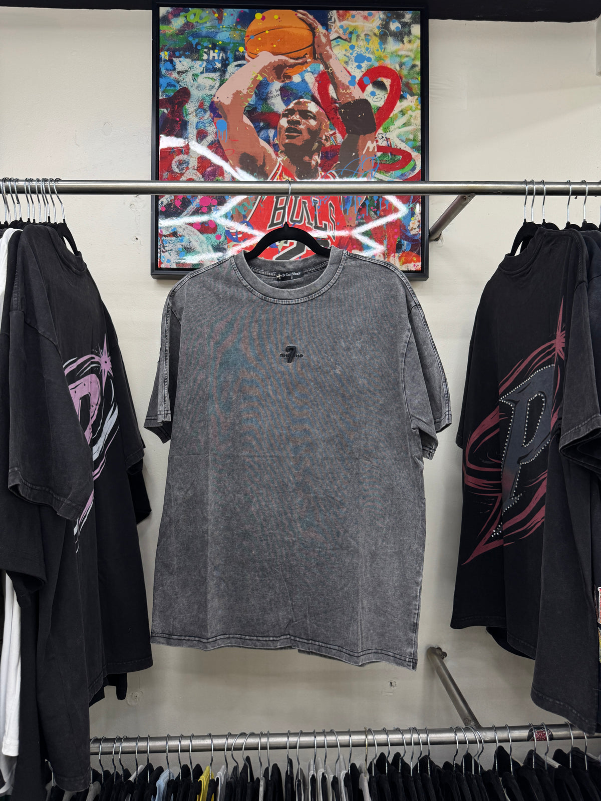 Playera Planet 7 Deslavada Oversize