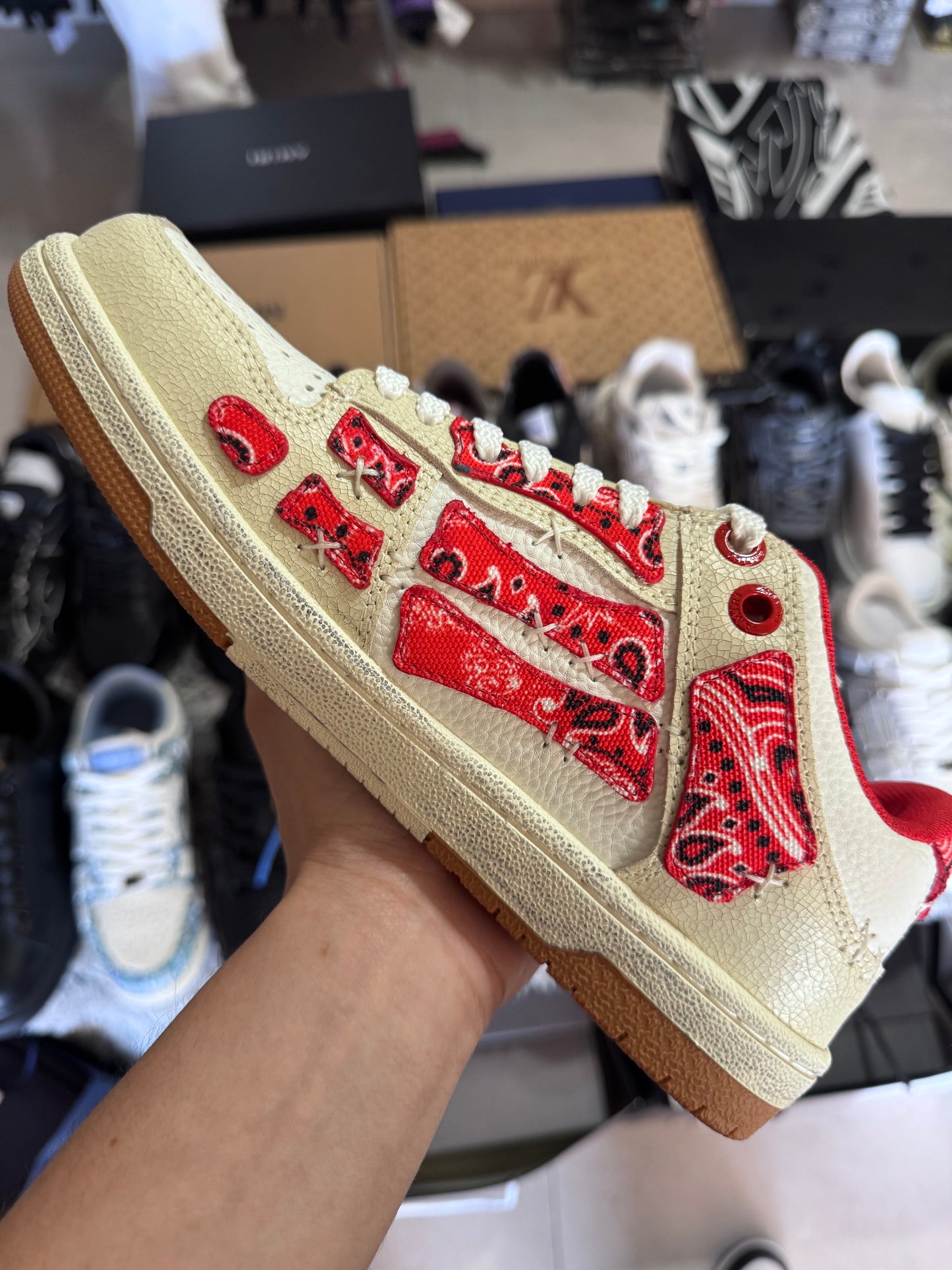 BANDANA SKEL TOP LOW ROJO