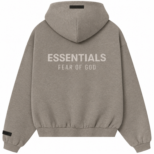 Essentials Fear of God Hoodie Zip – Dark Oatmeal
