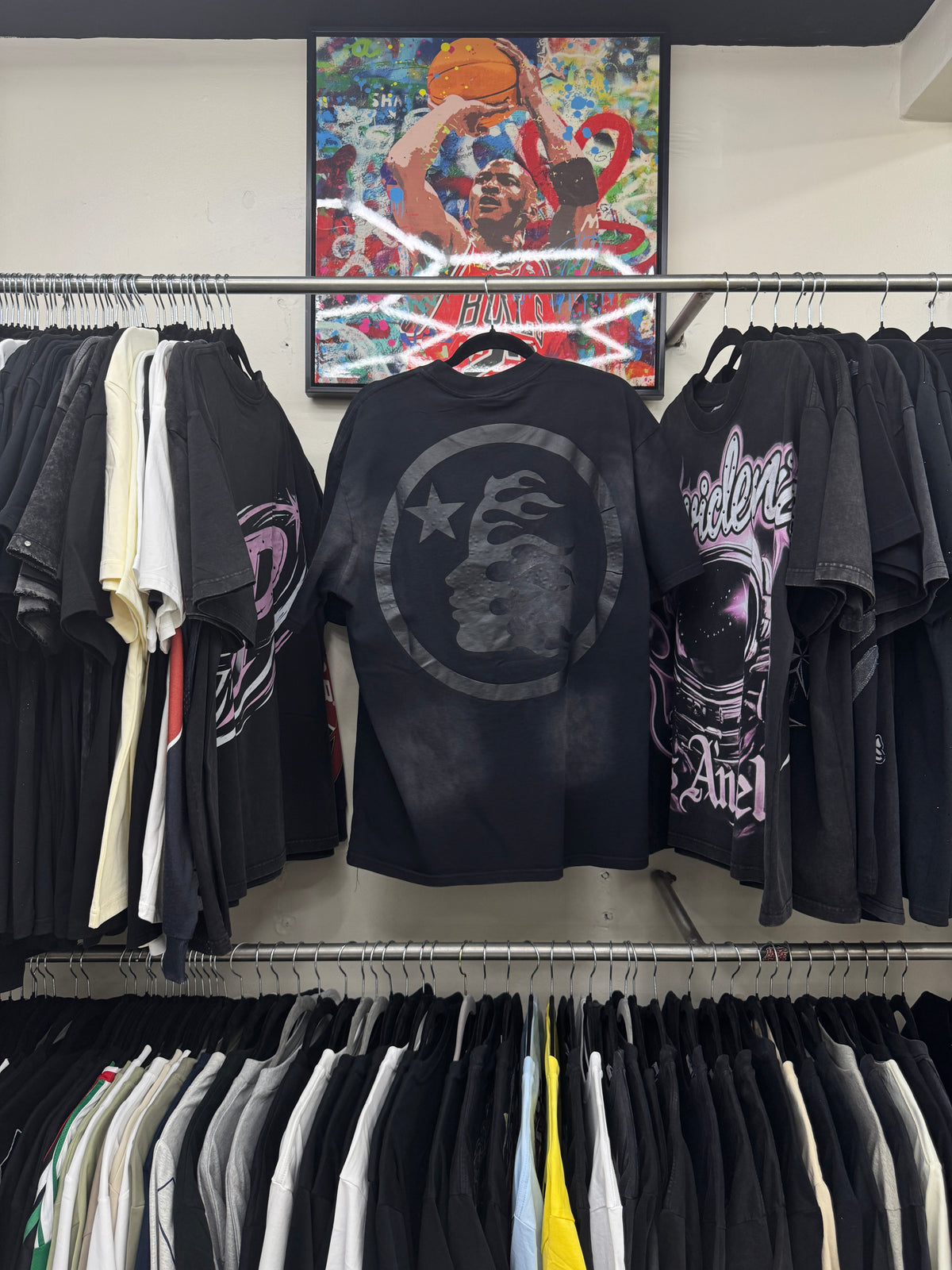 Playera Hellstar Eclipse Rhinestone Negra