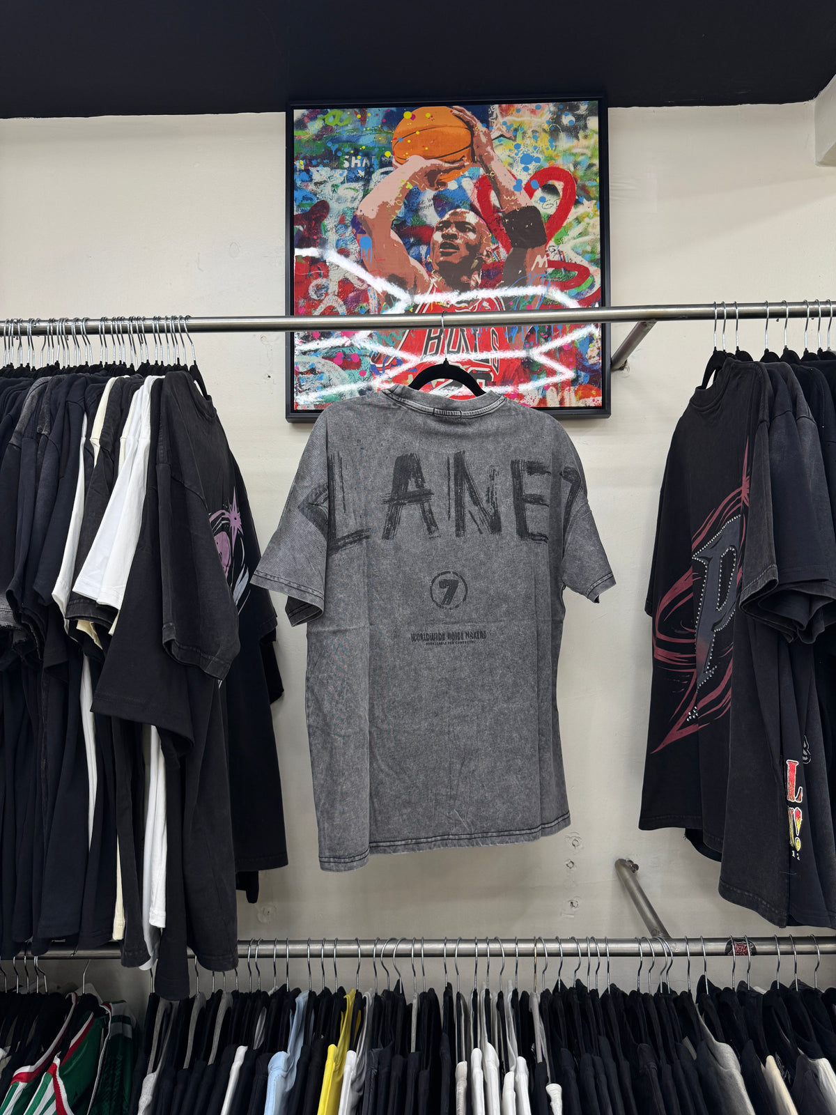 Playera Planet 7 Deslavada Oversize