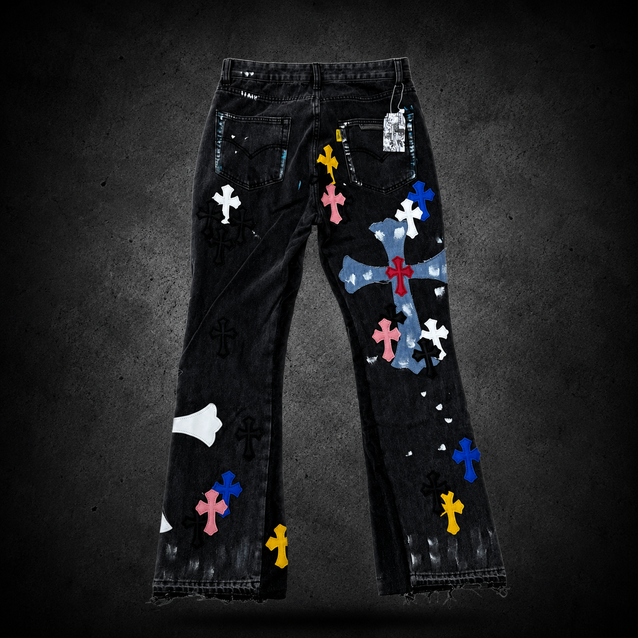 Pantalon Chrome Hearts Cross Patch Black Vintage