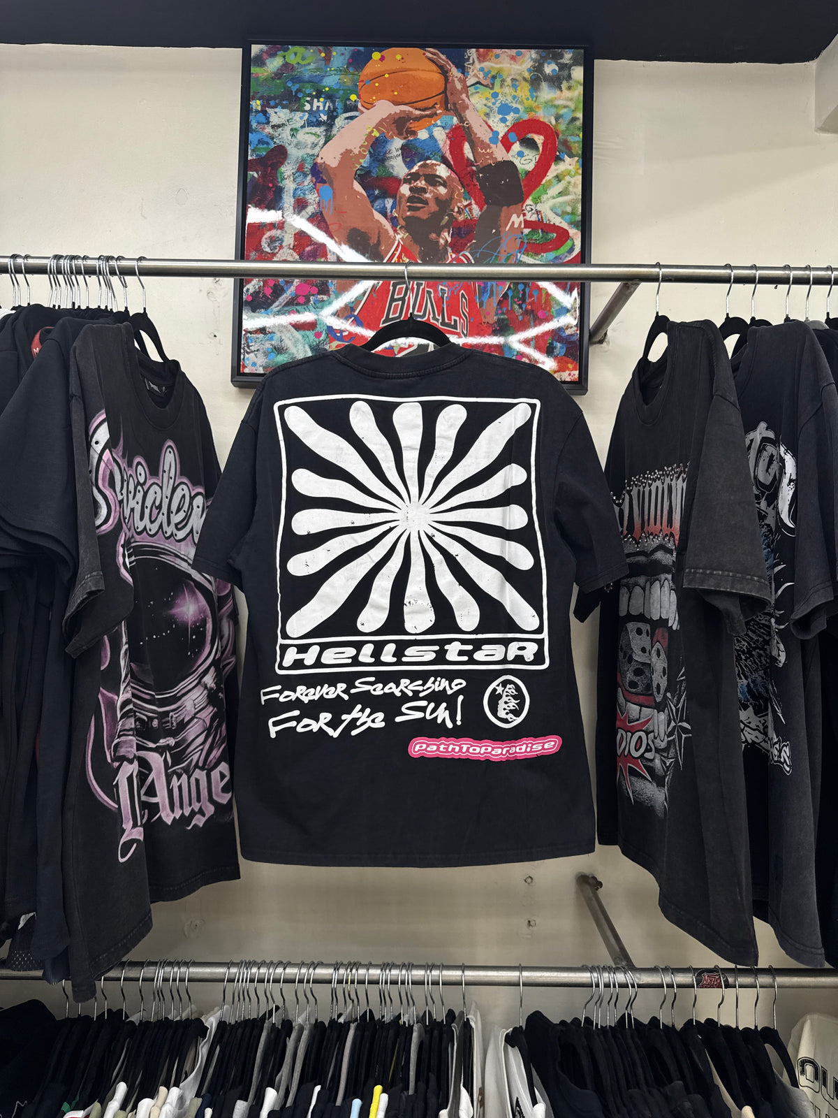 Playera Hellstar Blue Horizon Negra