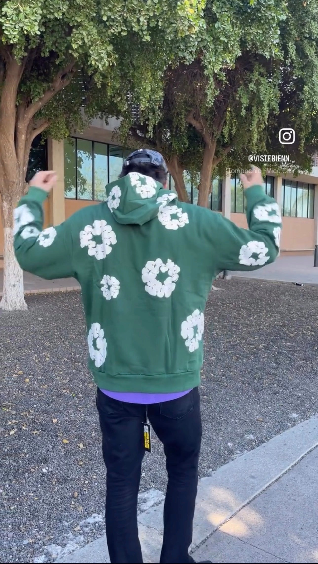 Hoodie Denim Tears Verde