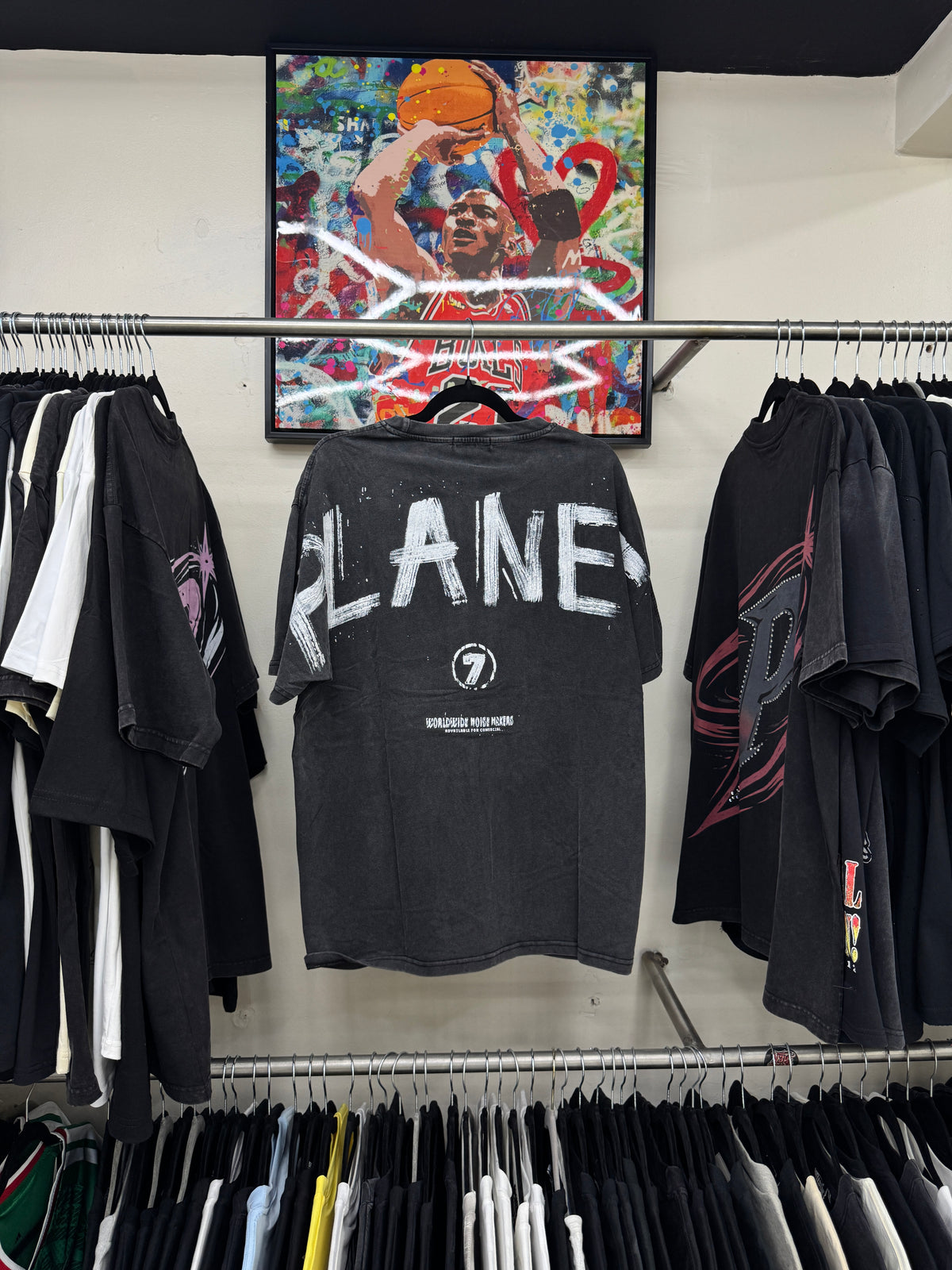Playera Planet 7 Deslavada Oversize