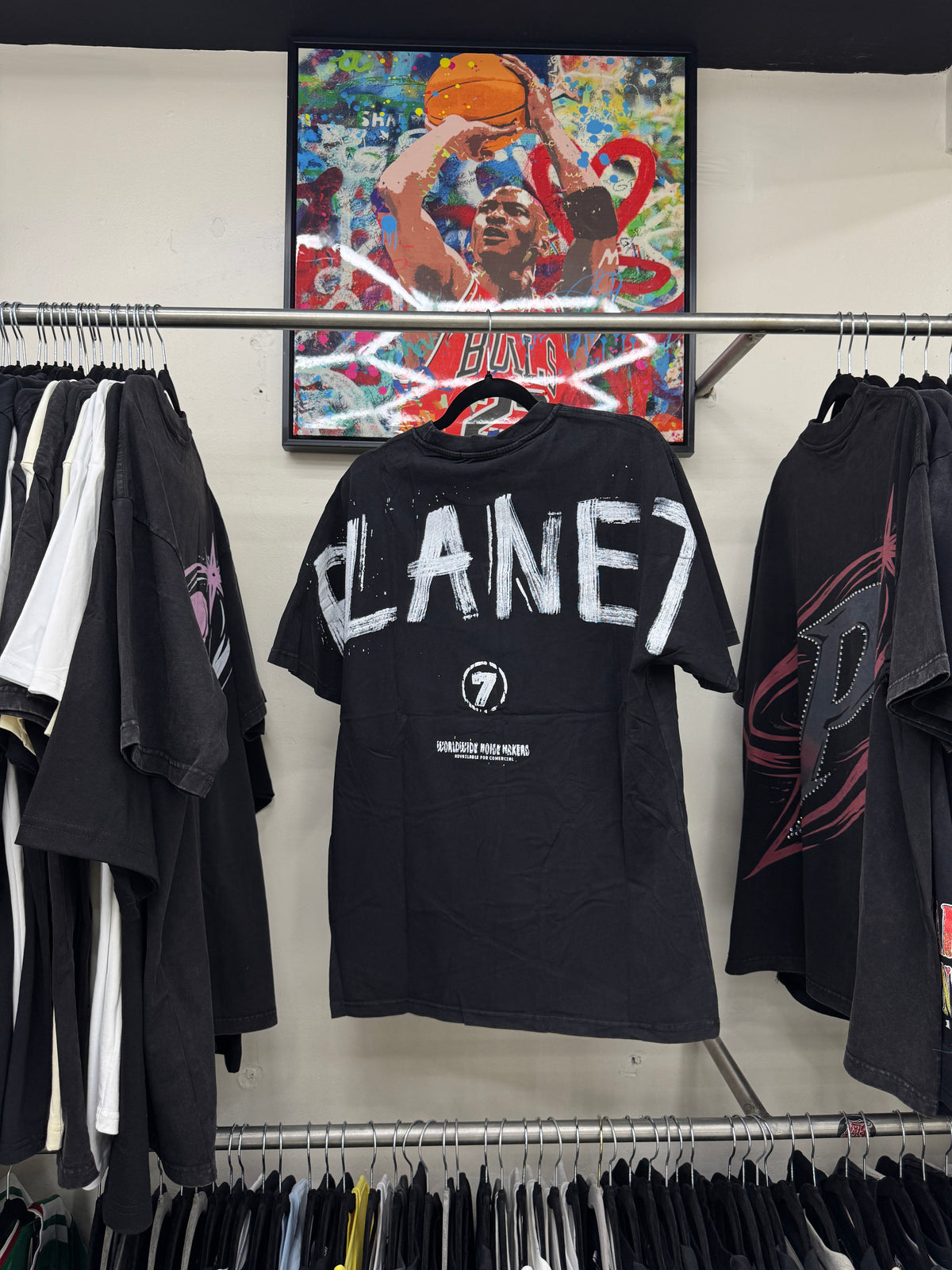 Playera Planet 7 Deslavada Oversize