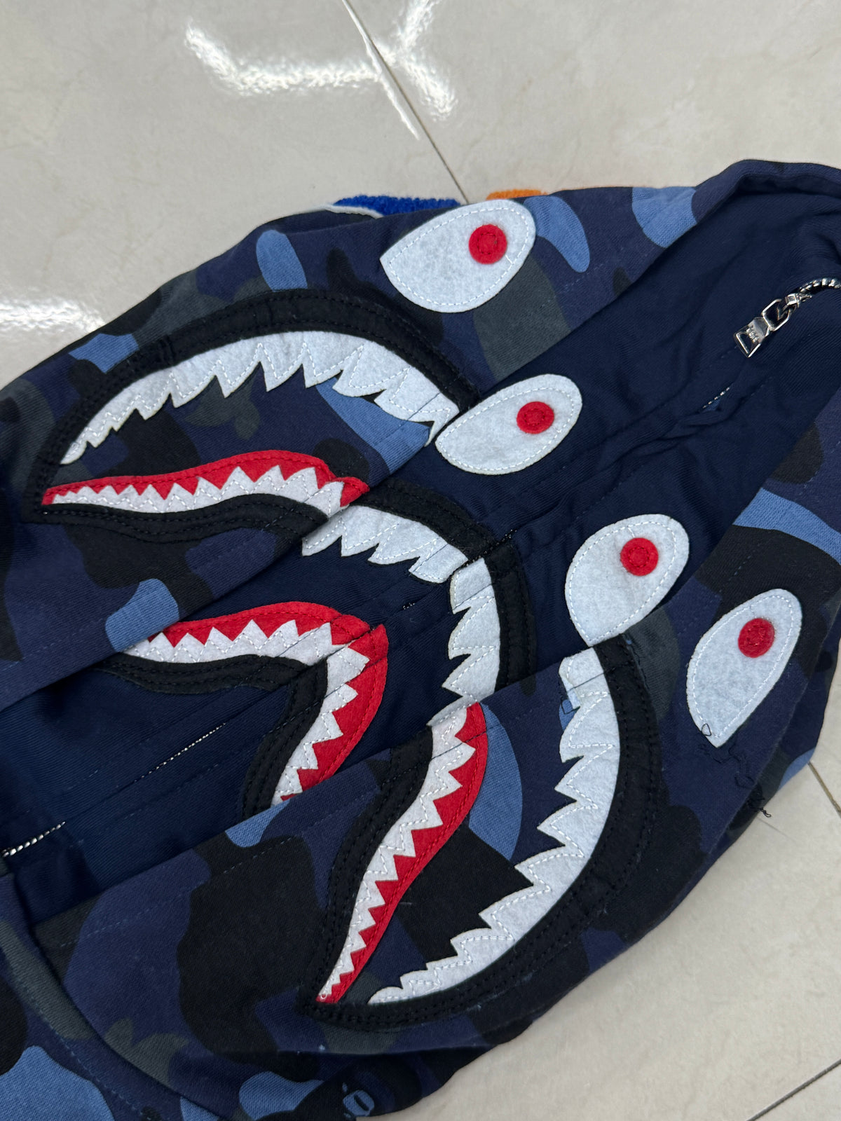 BAPE Shark Full Zip Hoodie – Blue Camo