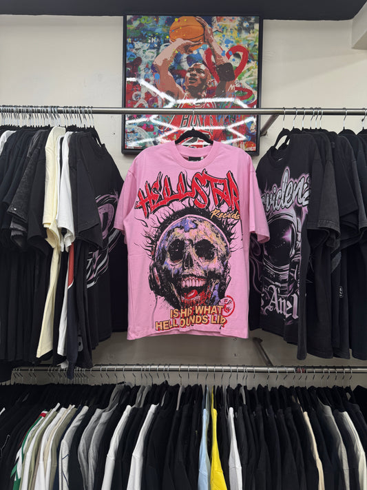 Playera Hellstar Records Pink Skull
