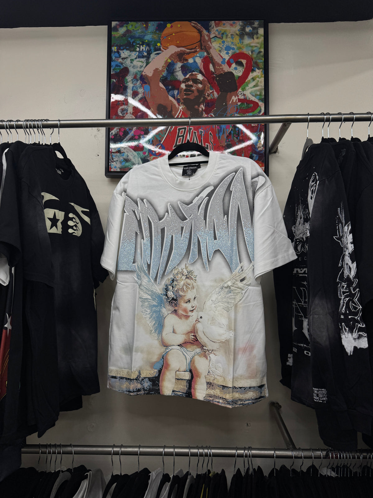 Playera Mixed Emotion Angel Wings – White Edition