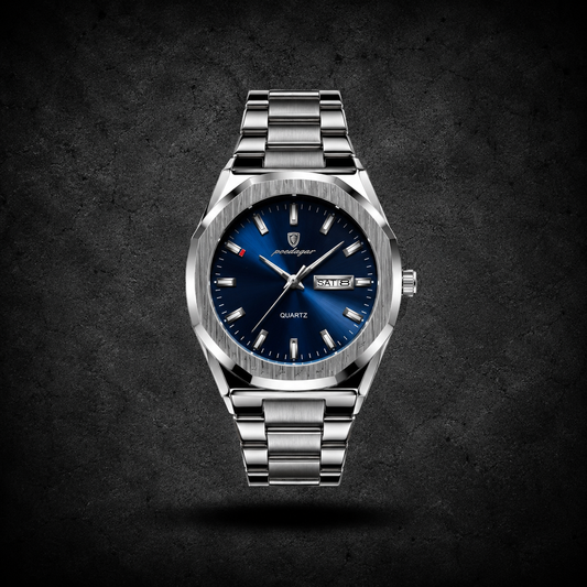 Reloj Poedagar Royal Blue & Silver