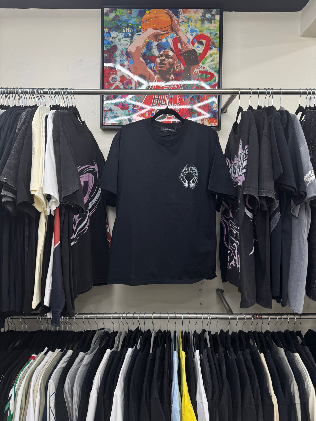 Chrome Hearts Smoke Horseshoe Black Tee