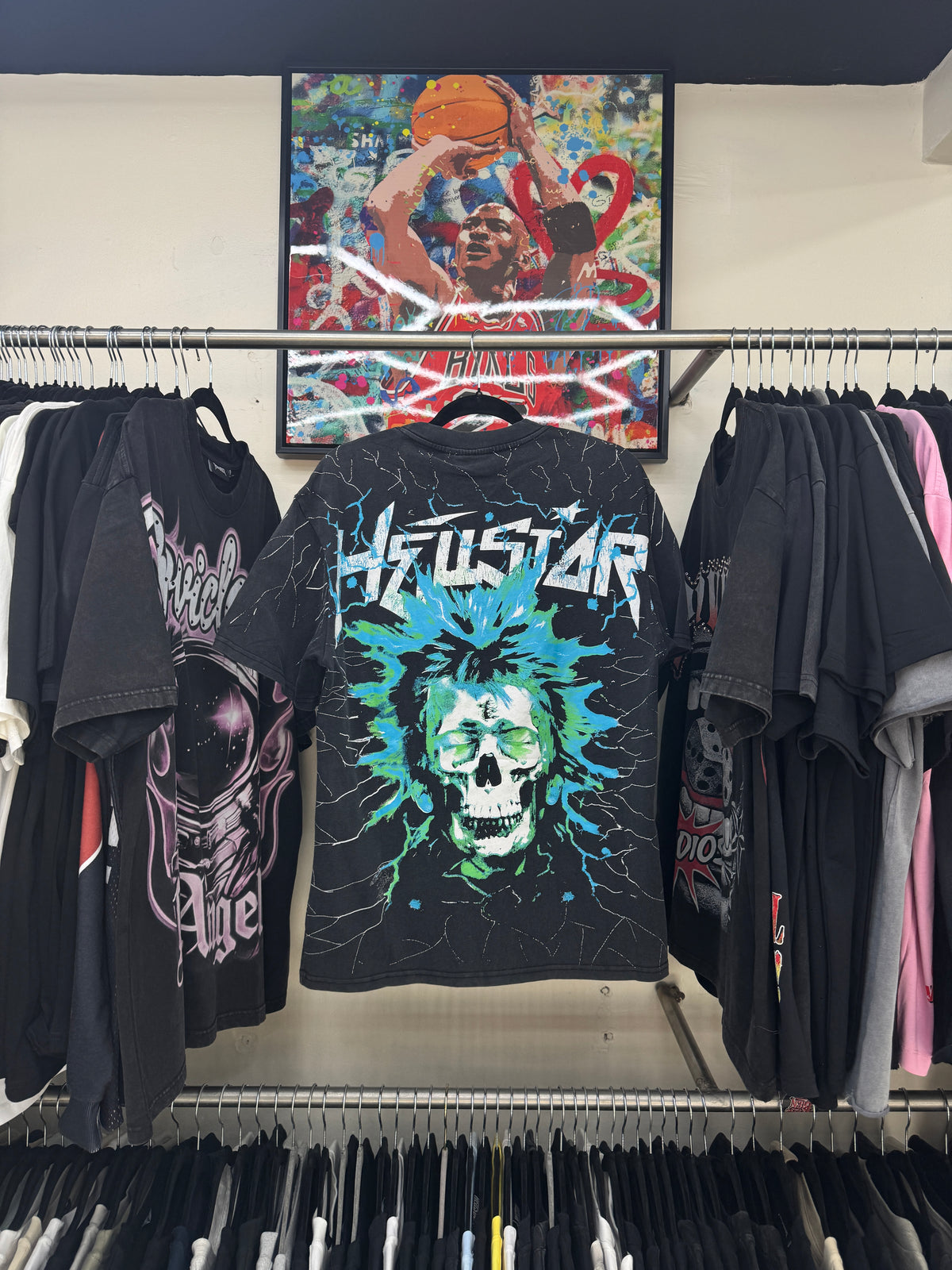 Playera Hellstar Electric Scream Negra