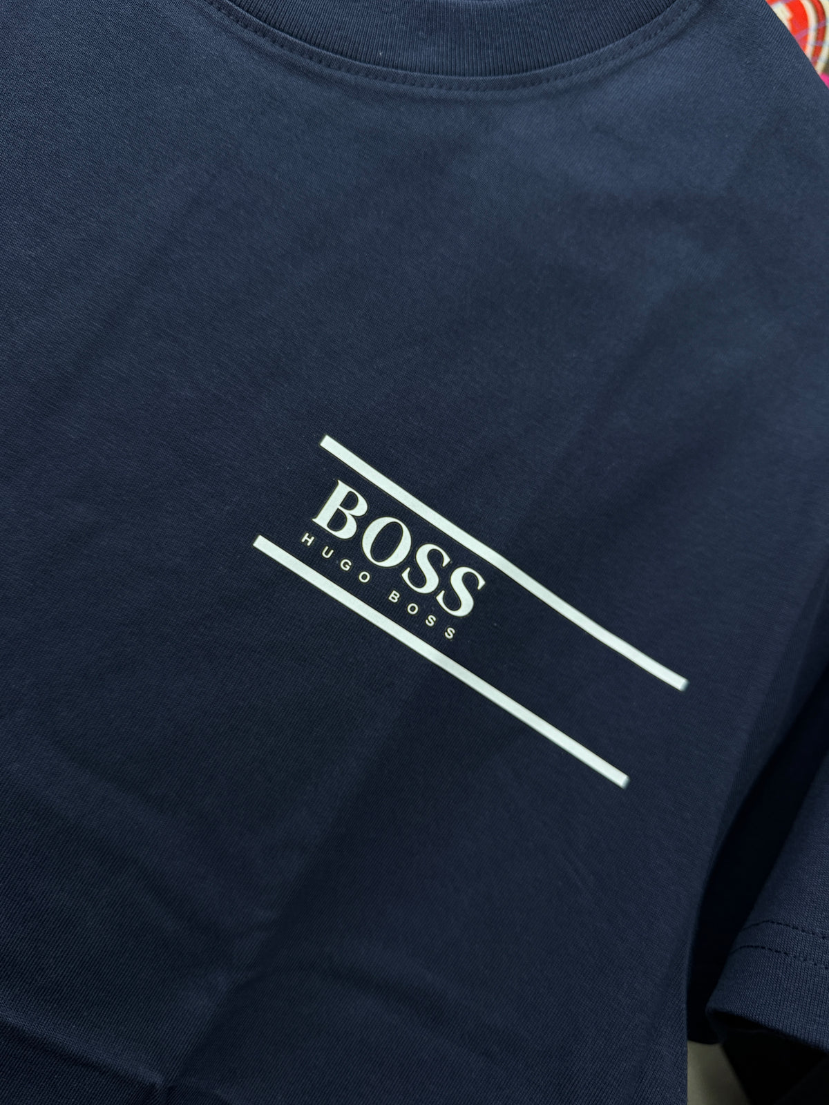 Playera BOSS Minimal Logo – Navy Blue