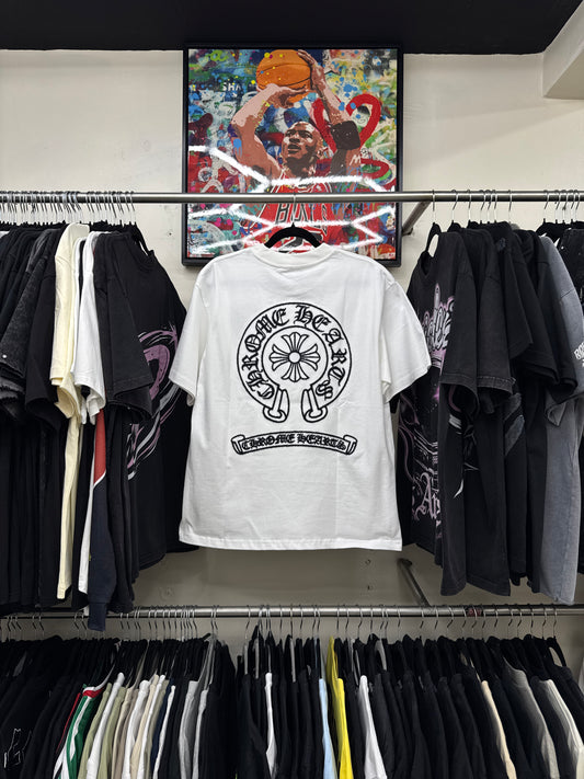 Chrome Hearts Horseshoe Cross White Tee