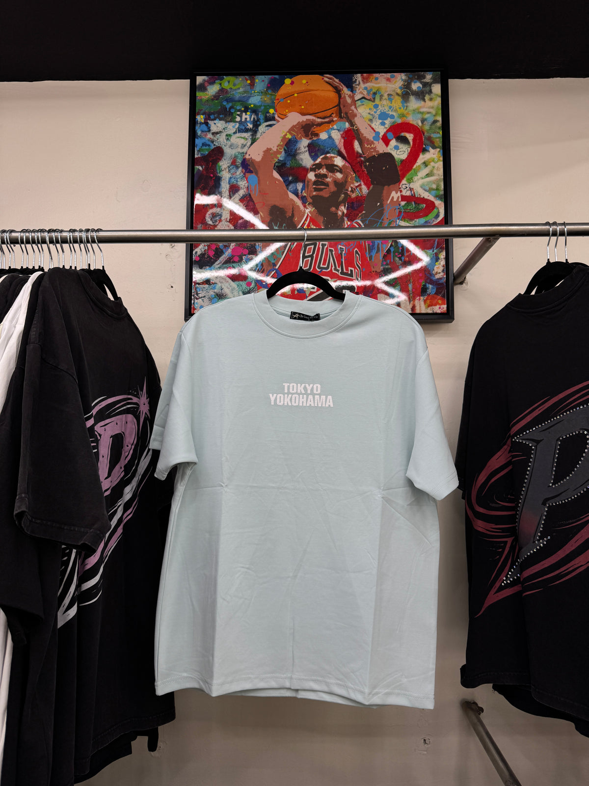 Playera Tokyo Yokohama Letras Japonesas Oversize