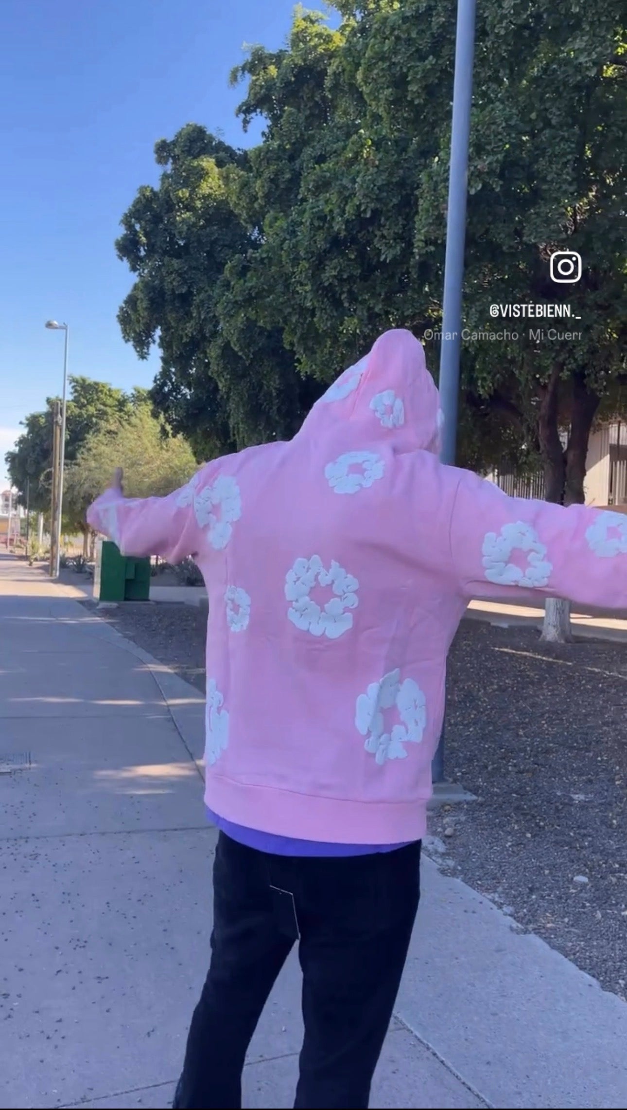 Hoodie Denim tears Rosa