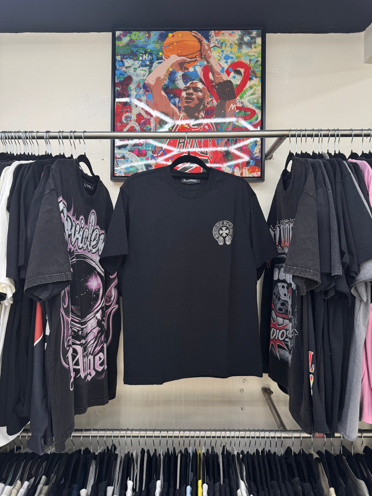 Chrome Hearts Horseshoe Cross Black Tee