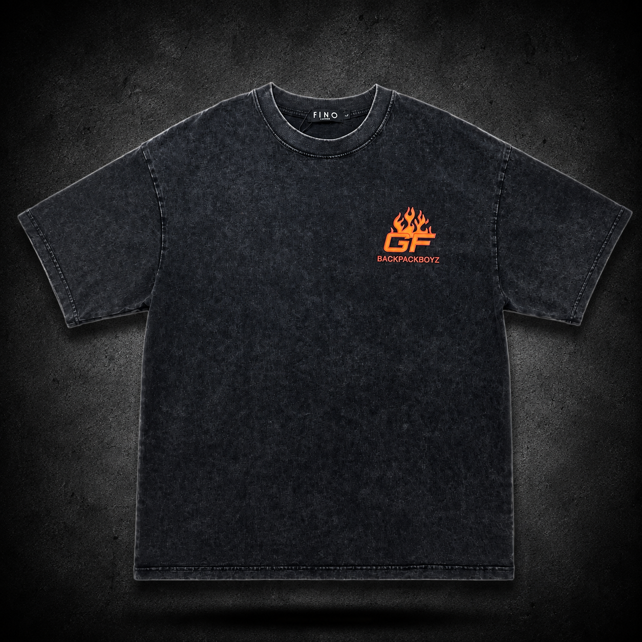 FINO BackpackBoyz Flame Tee – Vintage Black