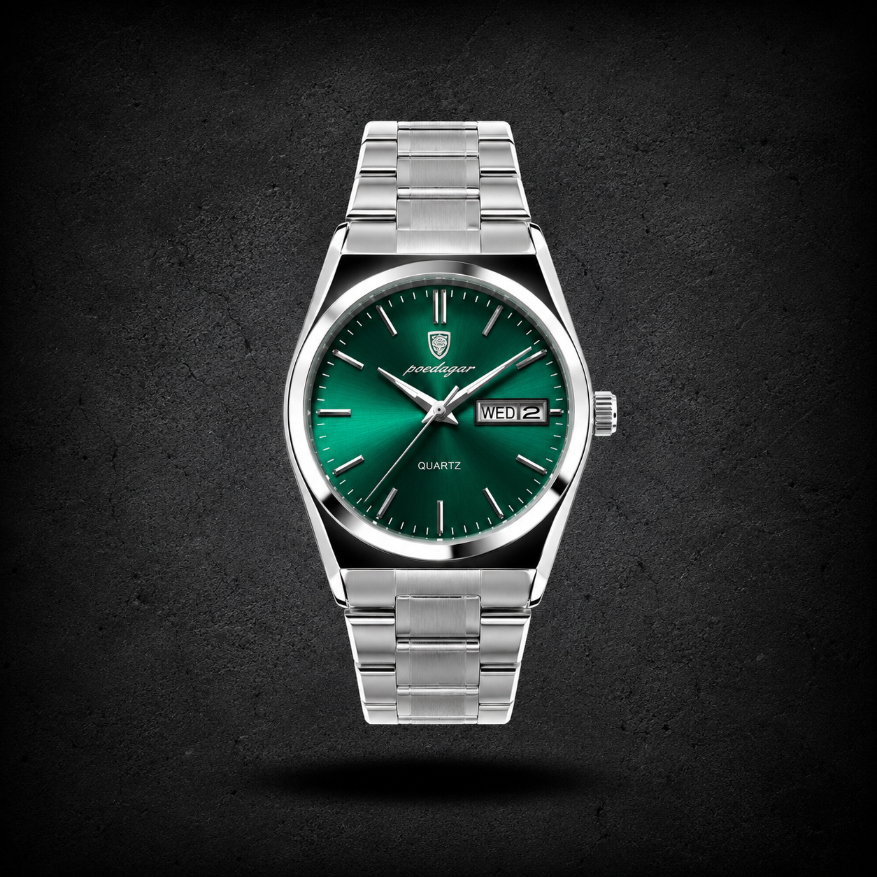 Reloj Poedagar Emerald Silver