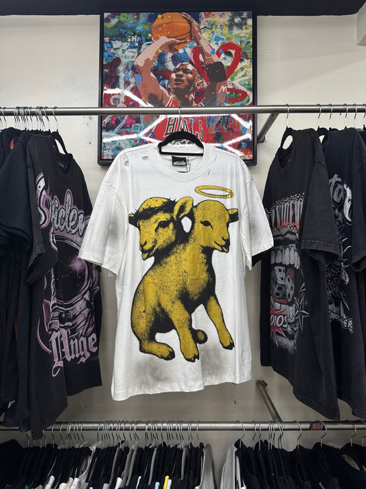 Playera Hellstar Dual Lamb White