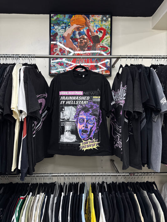 Playera Hellstar Breaking News Negra