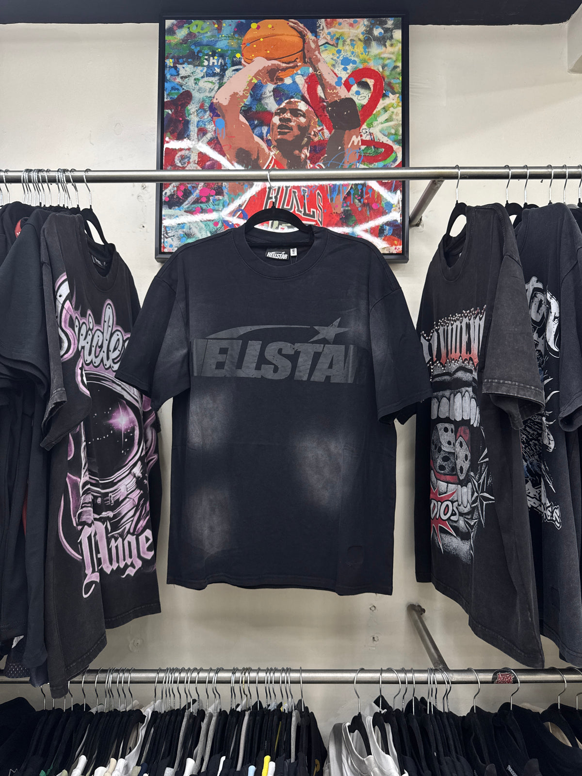 Playera Hellstar Classic Logo Negra