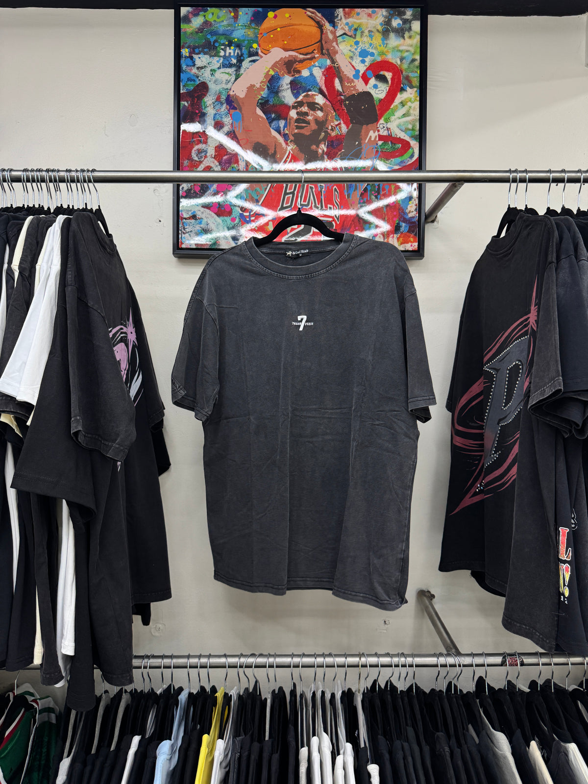 Playera Planet 7 Deslavada Oversize