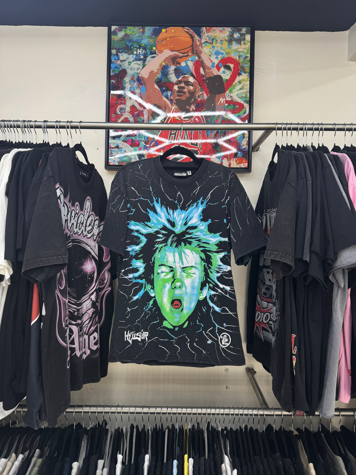 Playera Hellstar Electric Scream Negra