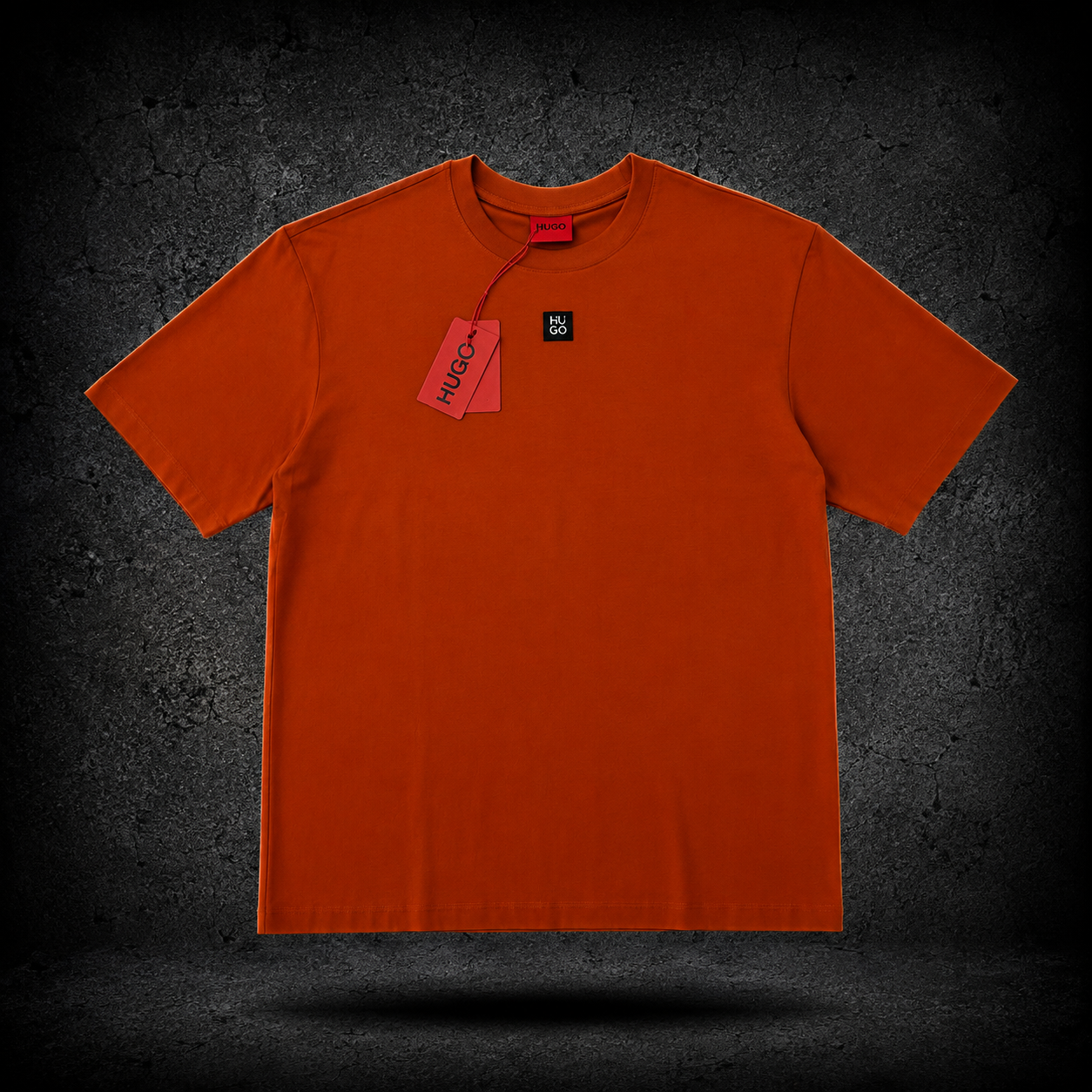 HUGO Logo Patch Tee – Orange