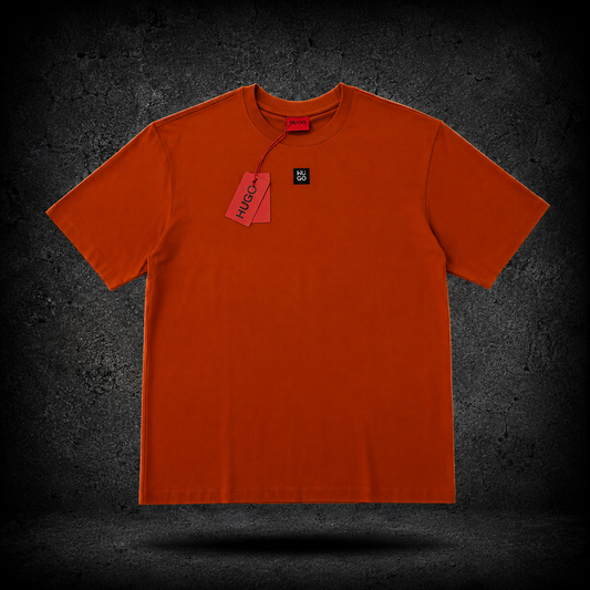 HUGO Logo Patch Tee – Orange
