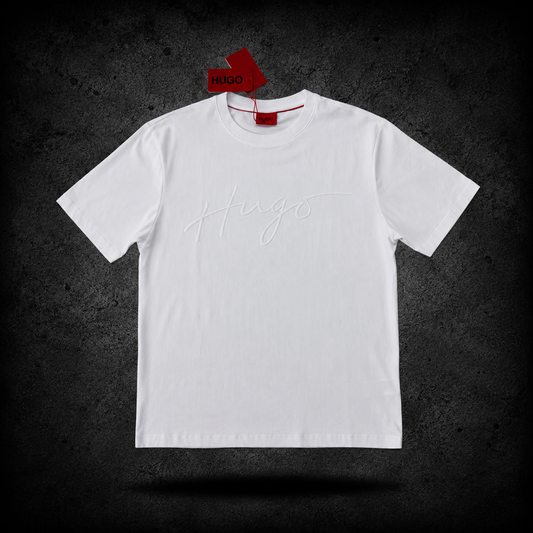 HUGO Signature Script White Tee