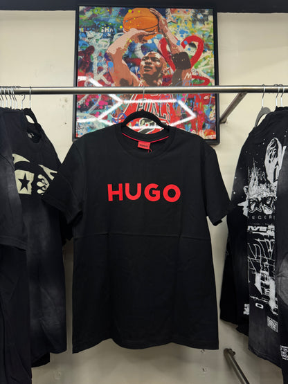 Playera HUGO Classic Logo – Black & Red Edition