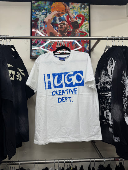 Playera HUGO Creative Dept. – White & Blue Edition