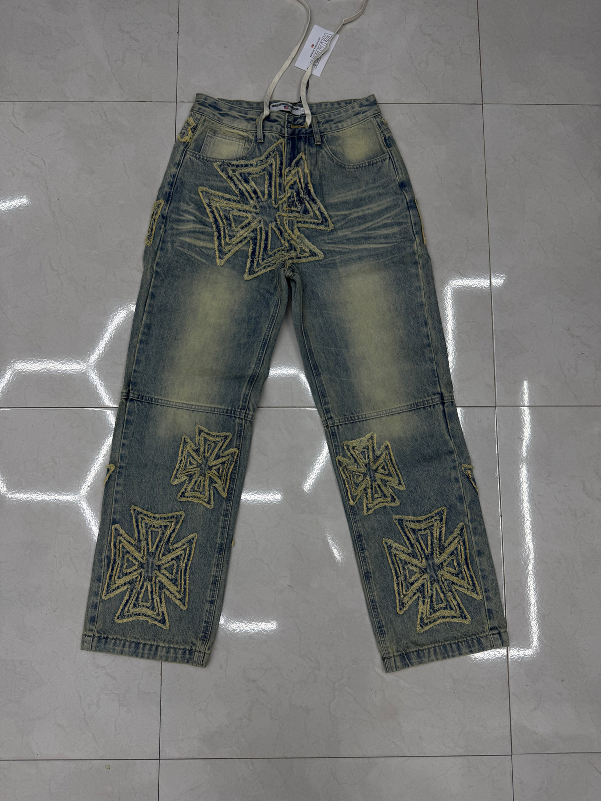 Pantalón Valley Dreams Iron Cross – Vintage Blue