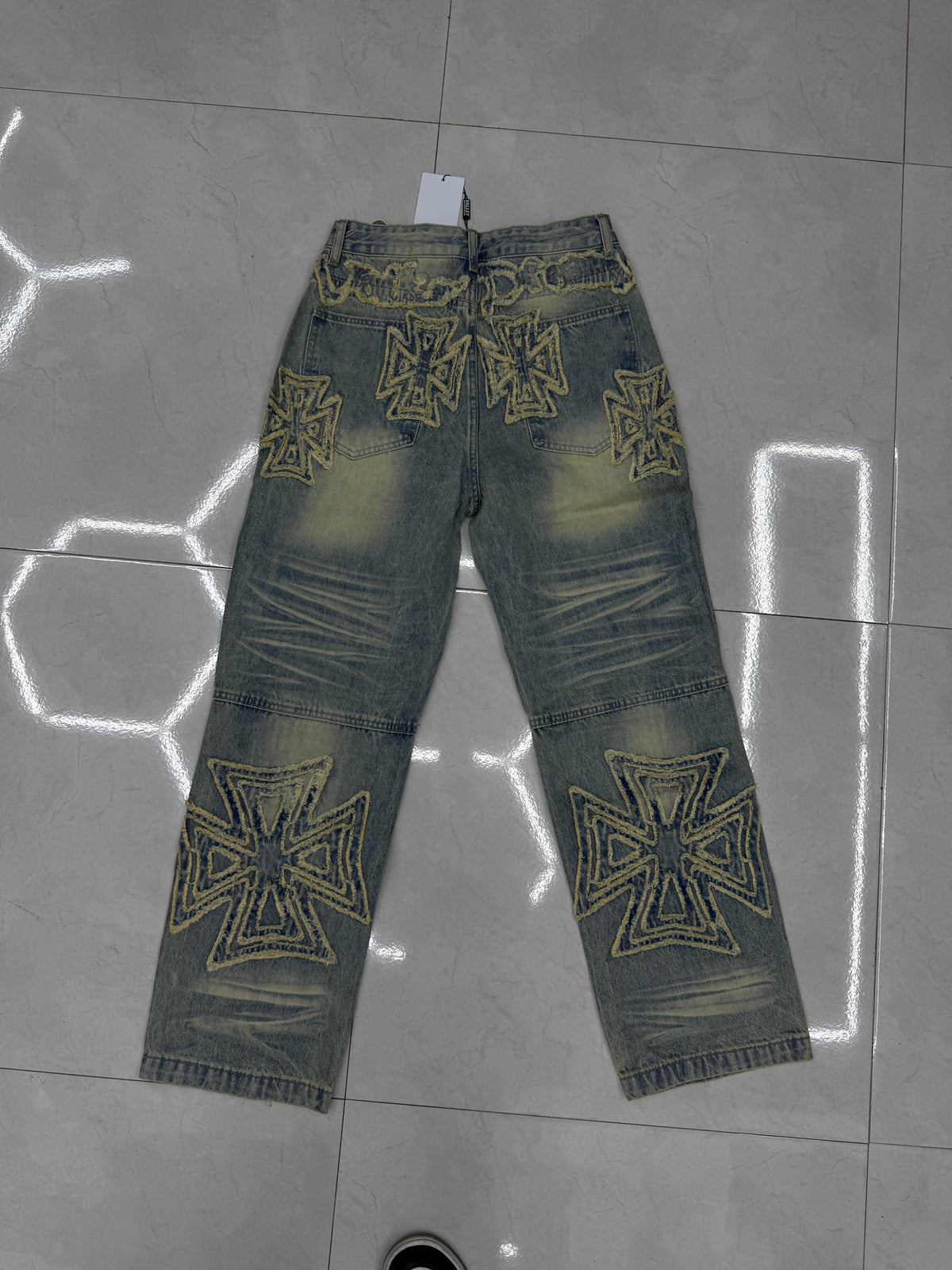 Pantalón Valley Dreams Iron Cross – Vintage Blue