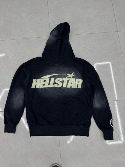 Hoodie Hellstar Flame Star – Black Washed