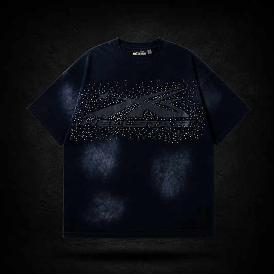 Playera Hellstar Eclipse Rhinestone Negra