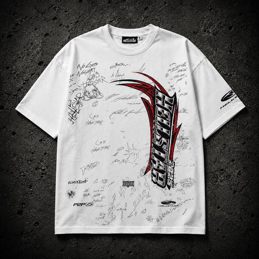 Playera Hellstar Signature Blade White